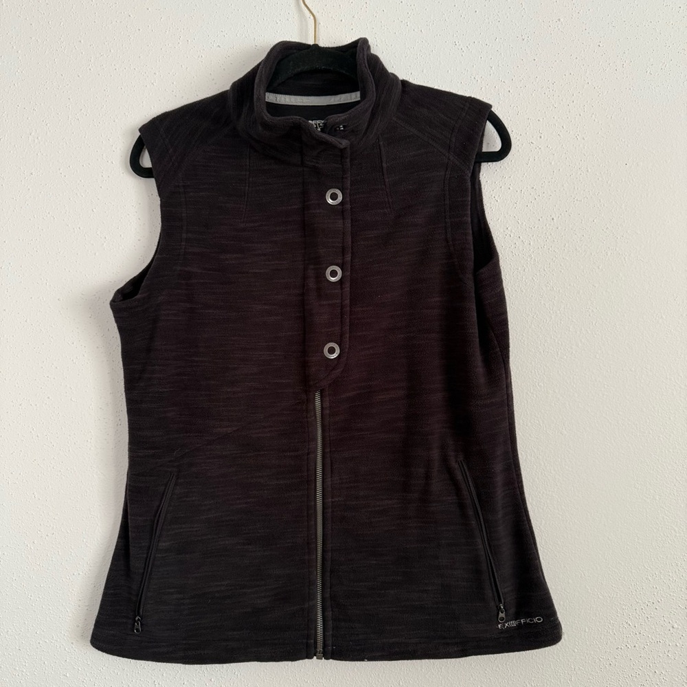 Exofficio Black Fleece Womens Jacket Vest Size Large